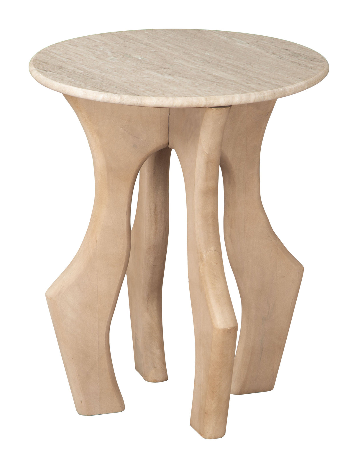 Eda White & Natural Side Table by Zuomod at Eve Furniture