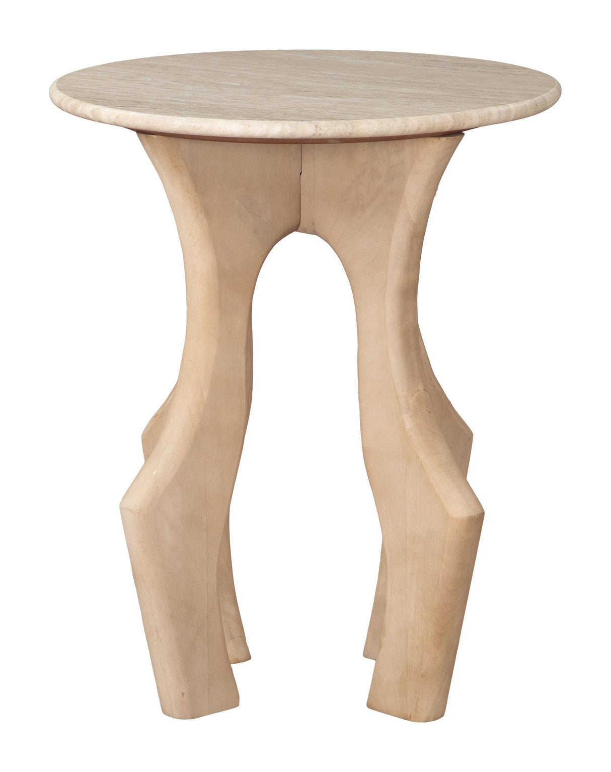 Eda White & Natural Side Table by Zuomod at Eve Furniture
