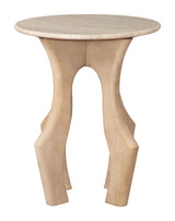 Eda White & Natural Side Table by Zuomod at Eve Furniture