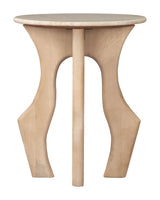 Eda White & Natural Side Table by Zuomod at Eve Furniture