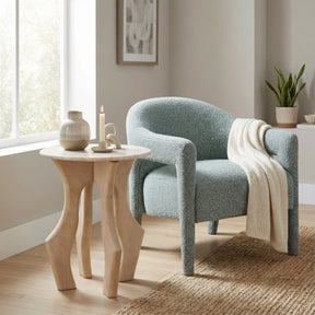 Eda White & Natural Side Table by Zuomod at Eve Furniture