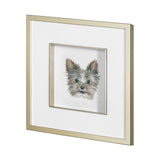 Eddie (Yorkie 1) by Mercana Studio a Hand Embellished Textured Framed Art Print Matted under Glass by Mercana at Eve Furniture