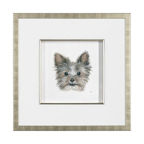 Eddie (Yorkie 1) by Mercana Studio a Hand Embellished Textured Framed Art Print Matted under Glass by Mercana at Eve Furniture