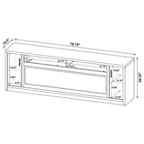 Eddy Mango 79-inch 2-Door TV Stand Fireplace Media Console by Coaster at Eve Furniture
