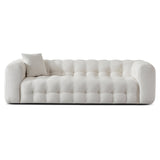 Eden Modern Tufted Chesterfield Cream Boucle Sofa by Ashcroft Imports at Eve Furniture