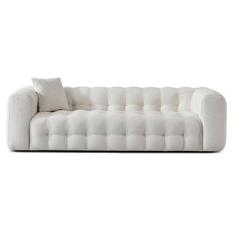 Eden Modern Tufted Chesterfield Cream Boucle Sofa by Ashcroft Imports at Eve Furniture