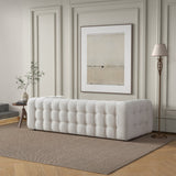 Eden Modern Tufted Chesterfield Cream Boucle Sofa by Ashcroft Imports at Eve Furniture