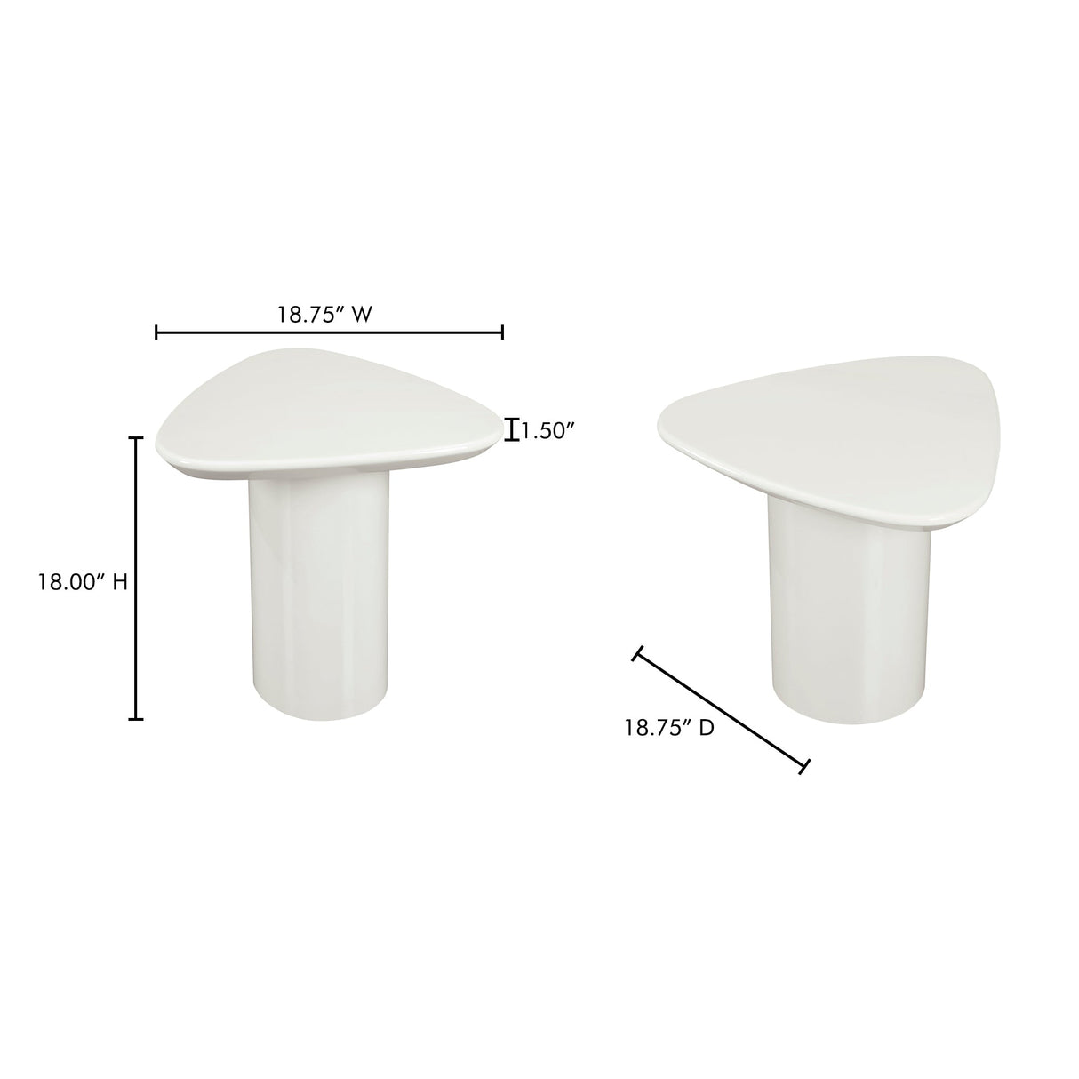 Eden Ivory Accent Table by Moe's Home at Eve Furniture