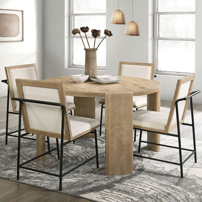 Edenbridge Oak 5-Piece Dining Room Set by Furniture of America at Eve Furniture
