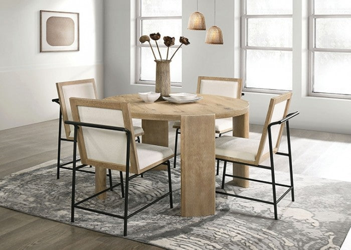 Edenbridge Oak 5-Piece Dining Room Set by Furniture of America at Eve Furniture