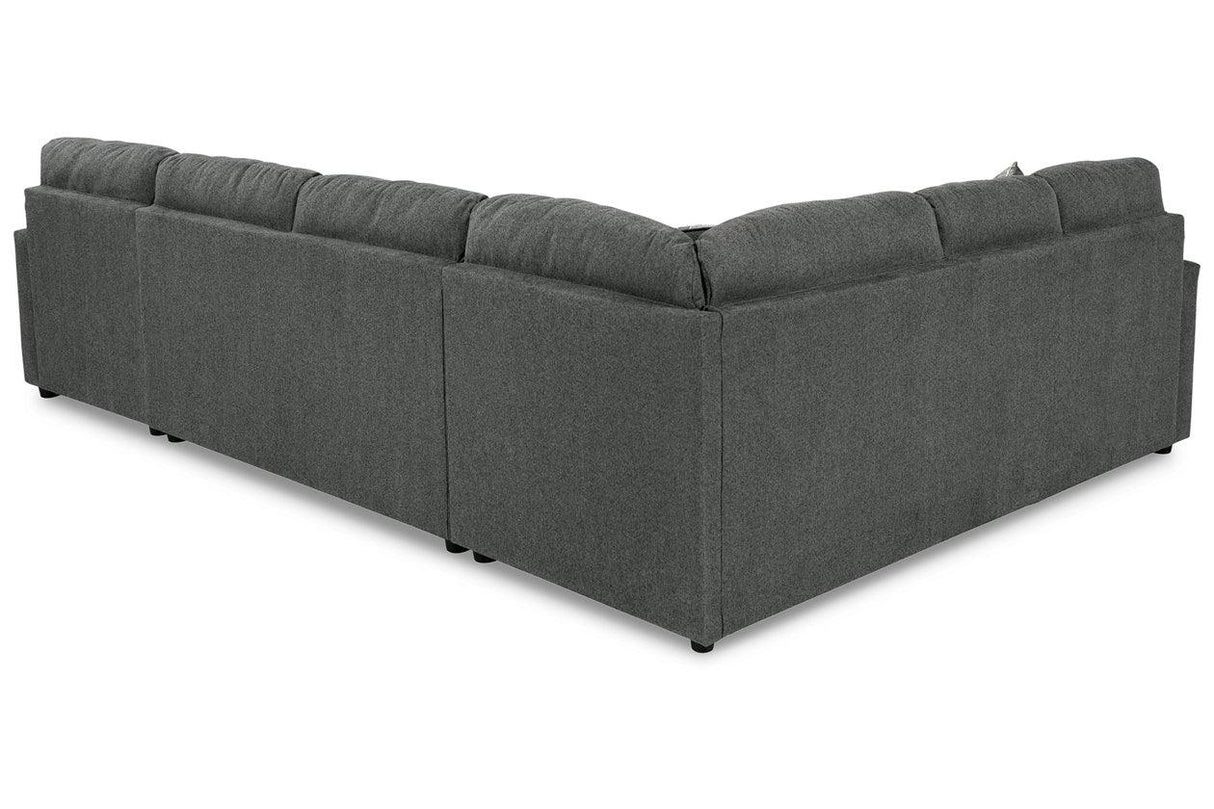 Edenfield Charcoal 3-Piece Right Arm Facing (RAF) Chaise Sectional by Ashley at Eve Furniture