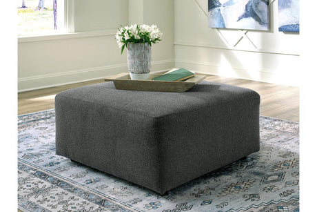 Edenfield Charcoal Oversized Accent Ottoman by Ashley at Eve Furniture