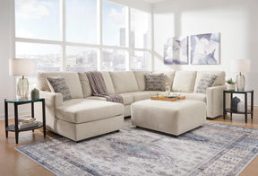 Edenfield Linen 3-Piece Left Arm Facing (LAF) Chaise Sectional by Ashley at Eve Furniture