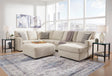 Edenfield Linen 3-Piece Right Arm Facing (RAF) Chaise Sectional by Ashley at Eve Furniture