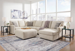 Edenfield Linen 3-Piece Right Arm Facing (RAF) Chaise Sectional by Ashley at Eve Furniture