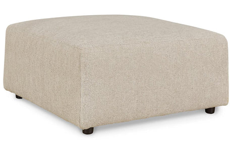 Edenfield Linen Oversized Accent Ottoman by Ashley at Eve Furniture