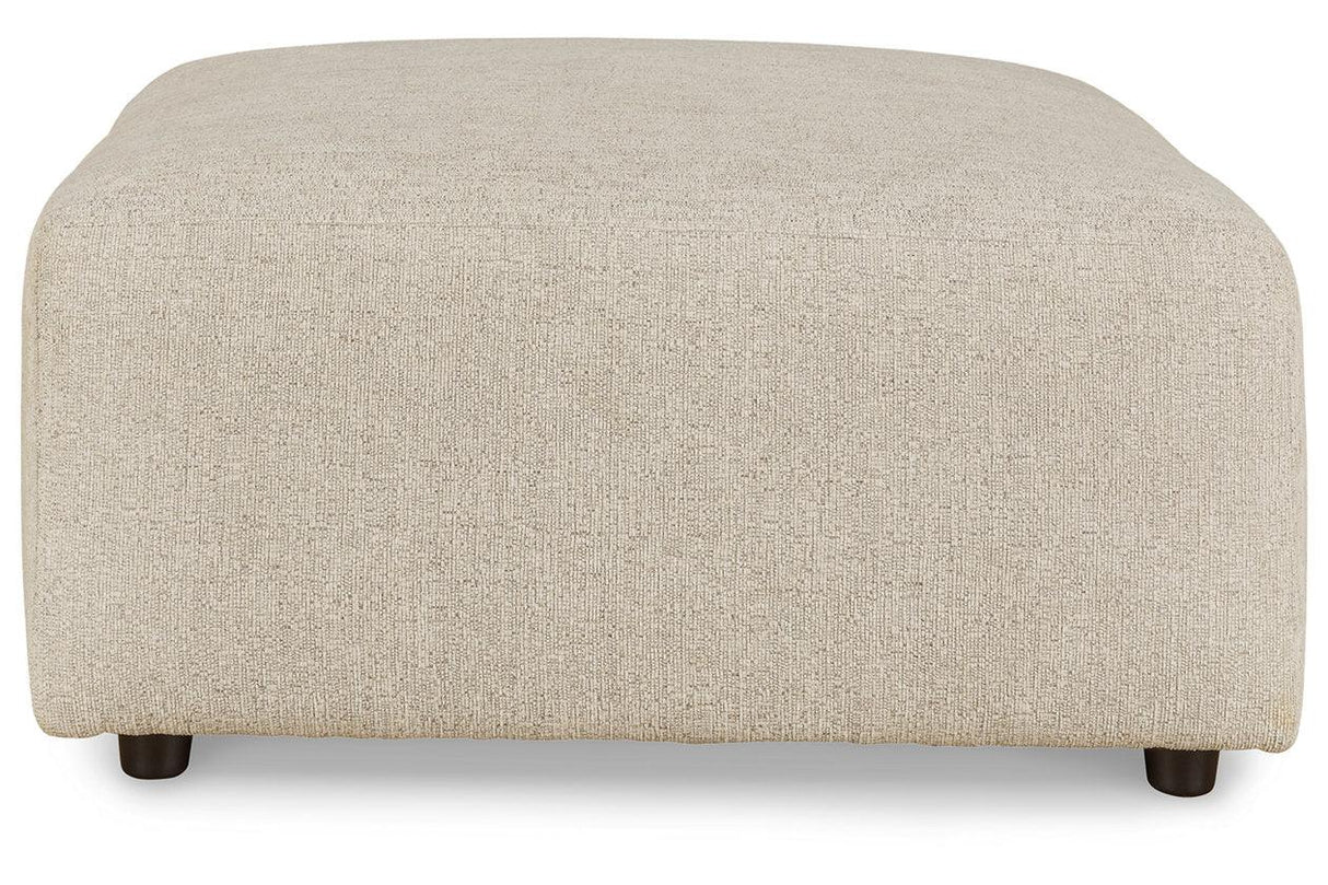 Edenfield Linen Oversized Accent Ottoman by Ashley at Eve Furniture