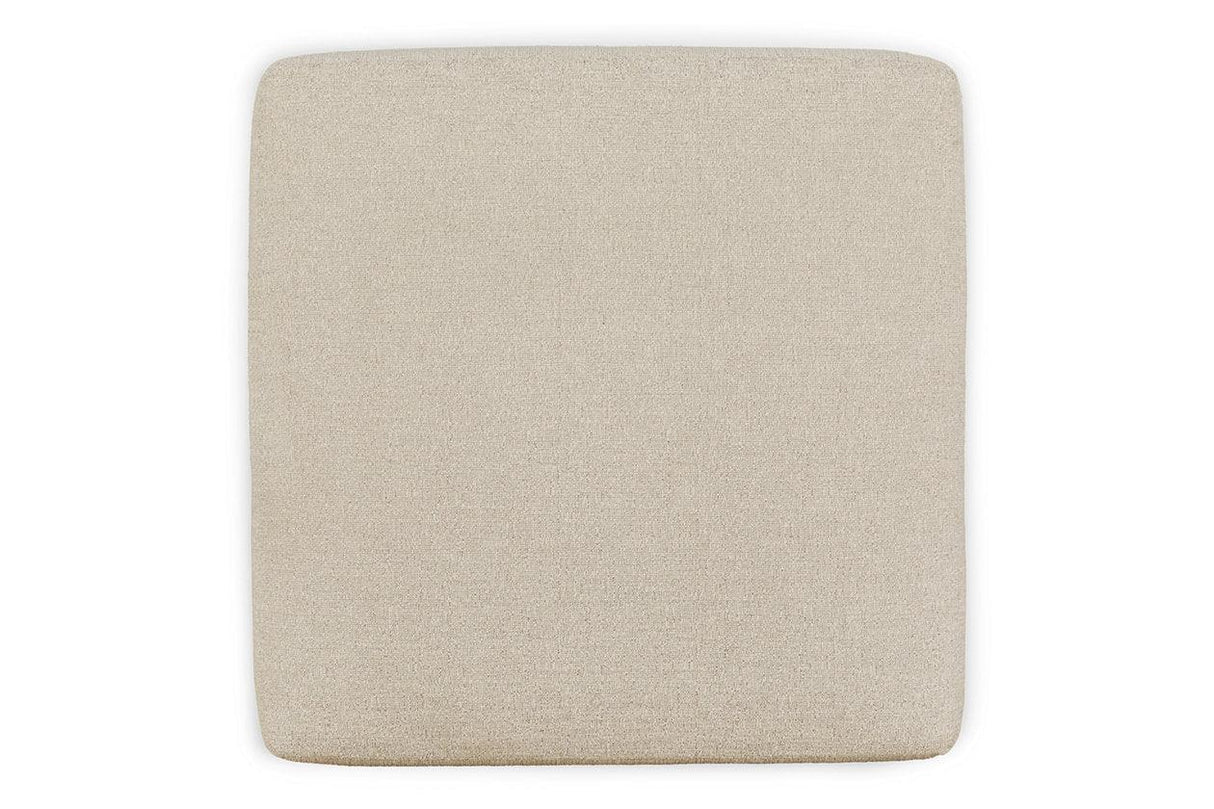 Edenfield Linen Oversized Accent Ottoman by Ashley at Eve Furniture