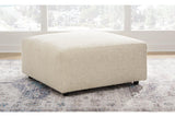 Edenfield Linen Oversized Accent Ottoman by Ashley at Eve Furniture