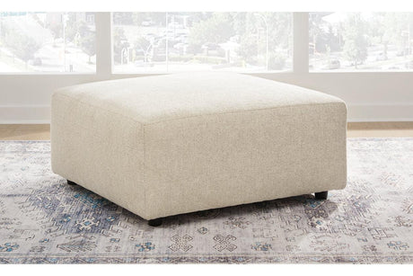Edenfield Linen Oversized Accent Ottoman by Ashley at Eve Furniture
