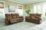 Edenwold Brindle Manual Reclining Sofa and Loveseat by Ashley at Eve Furniture