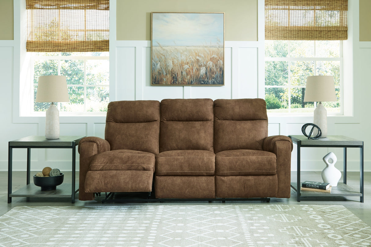 Edenwold Brindle Manual Sofa, Loveseat and Recliner by Ashley at Eve Furniture