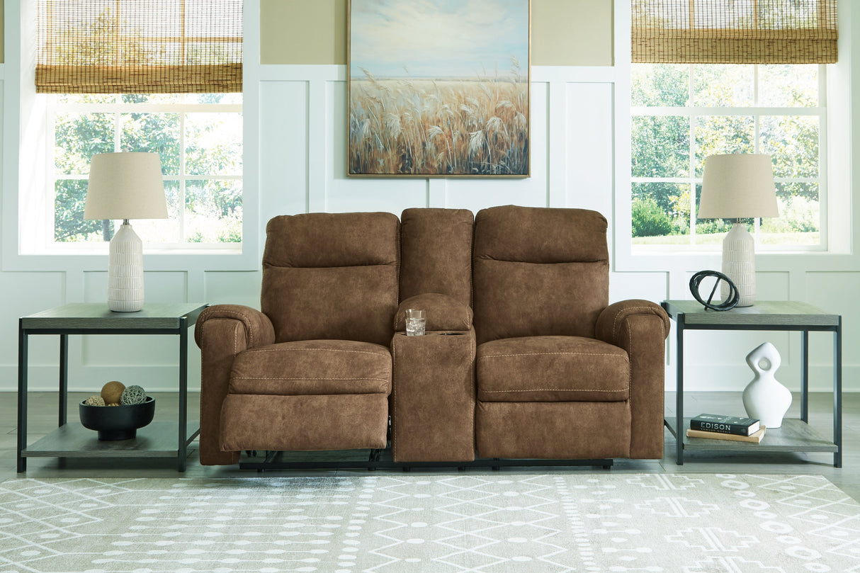 Edenwold Brindle Manual Sofa, Loveseat and Recliner by Ashley at Eve Furniture
