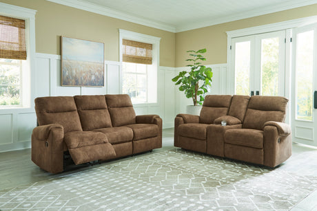 Edenwold Brindle Manual Sofa, Loveseat and Recliner by Ashley at Eve Furniture