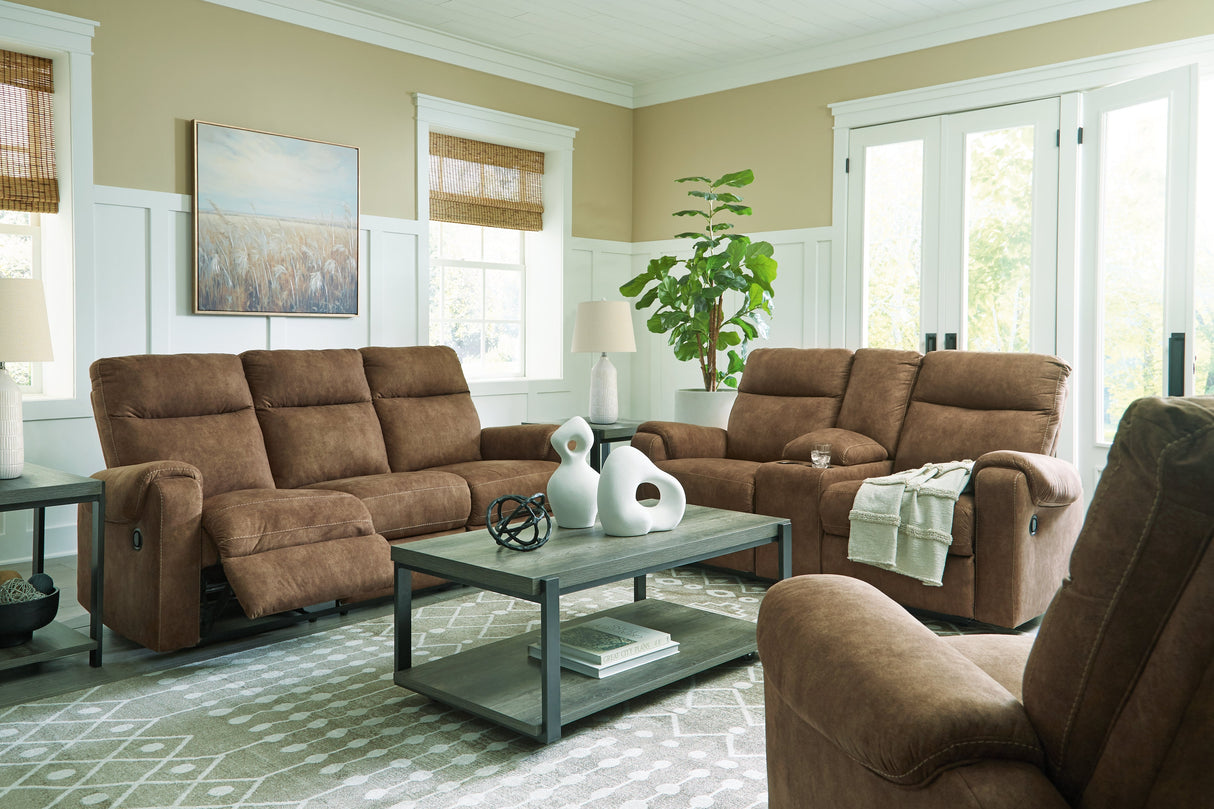 Edenwold Brindle Manual Sofa, Loveseat and Recliner by Ashley at Eve Furniture