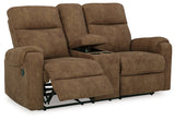 Edenwold Brindle Reclining Loveseat with Console