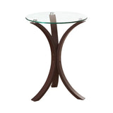 Edgar Cappuccino Round Accent Table by Coaster at Eve Furniture