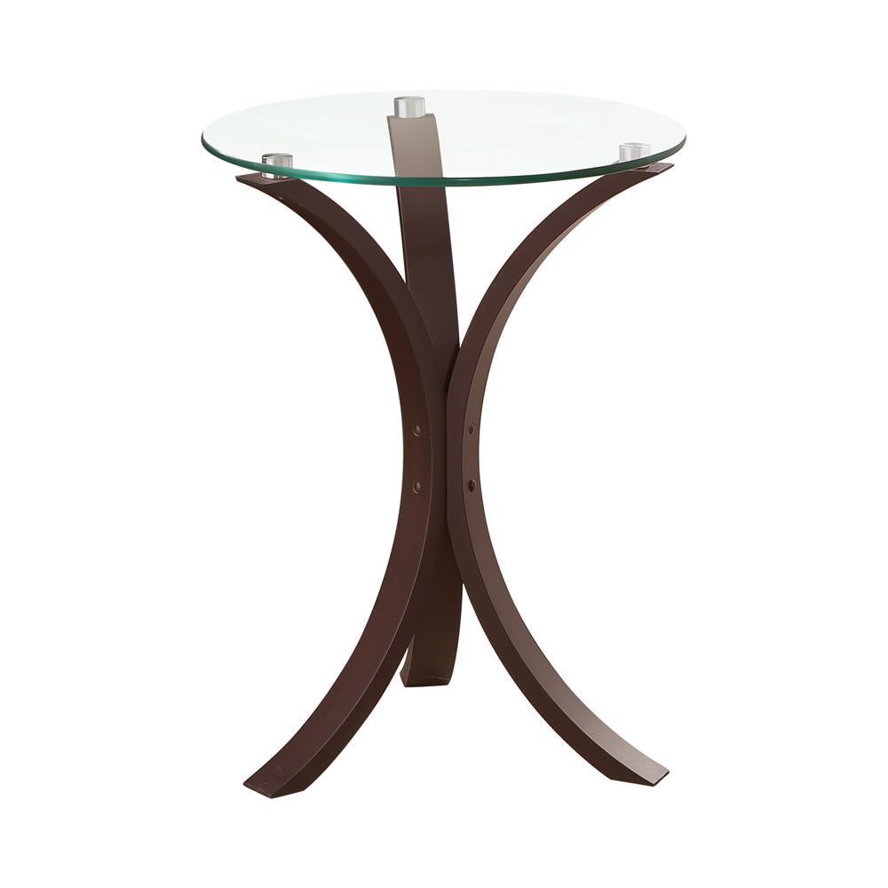 Edgar Cappuccino Round Accent Table by Coaster at Eve Furniture