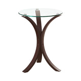 Edgar Cappuccino Round Accent Table by Coaster at Eve Furniture