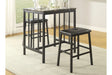Edgar Faux Marble 3-Piece Counter Height Set by Homelegance at Eve Furniture