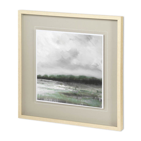 Edge of Bay ALT V4 by Liz Jardine a Hand Embellished Textured Framed Art Print Matted under Glass by Mercana at Eve Furniture