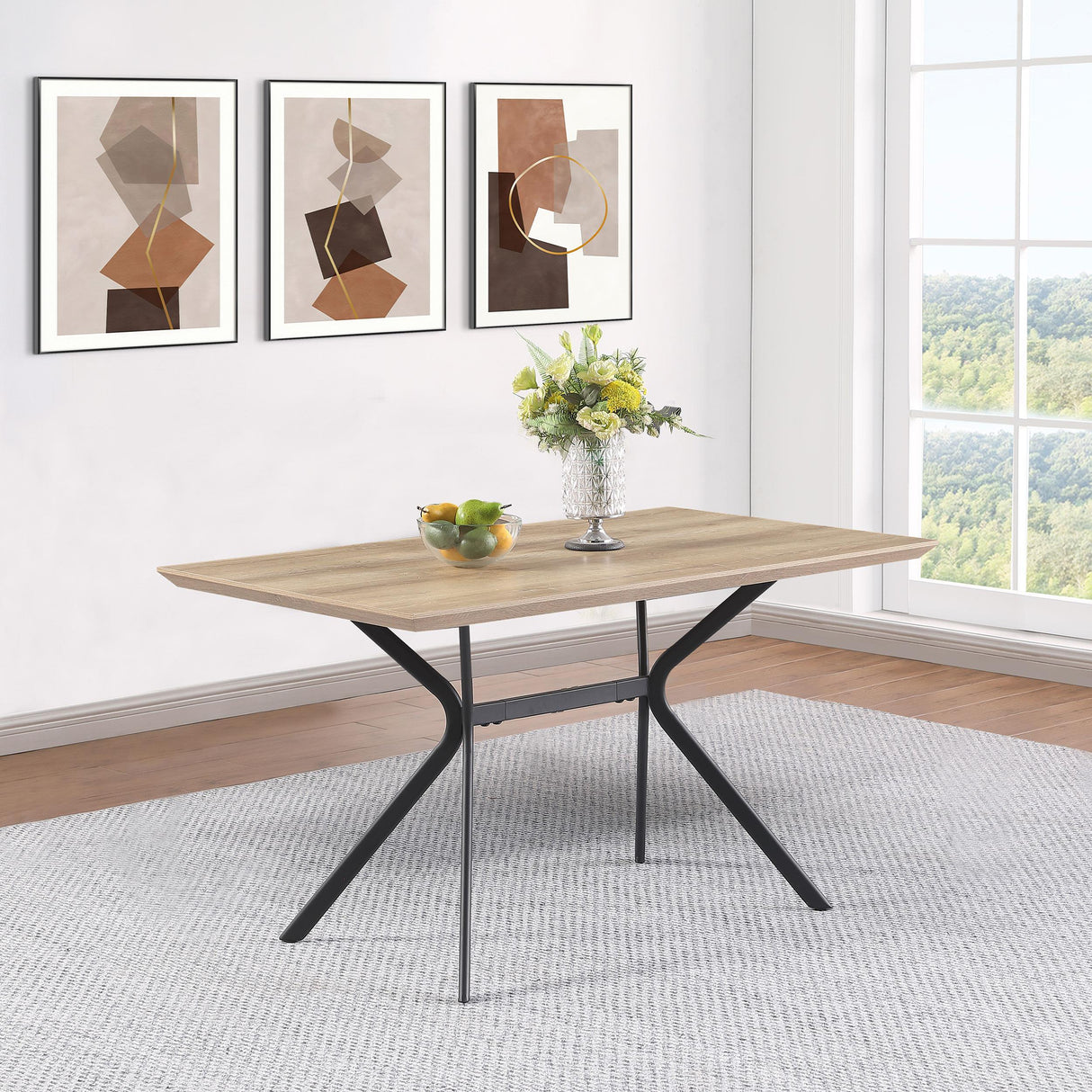 Edgecreek Light Brown Rectangular Wood Dining Table by Coaster at Eve Furniture