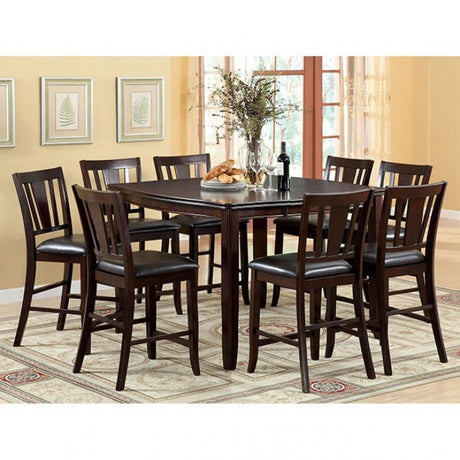 Edgewood Espresso 9-Piece Counter Height Table Set by Furniture of America at Eve Furniture