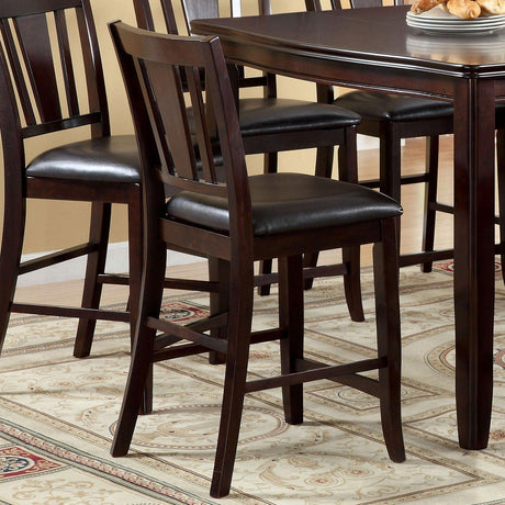 Edgewood Espresso Counter Ht. Chair, Set of 2 by Furniture of America at Eve Furniture