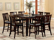 Edgewood Espresso Square Counter Ht. Table by Furniture of America at Eve Furniture