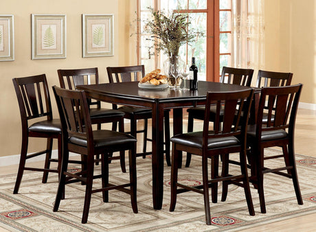 Edgewood Espresso Square Counter Ht. Table by Furniture of America at Eve Furniture