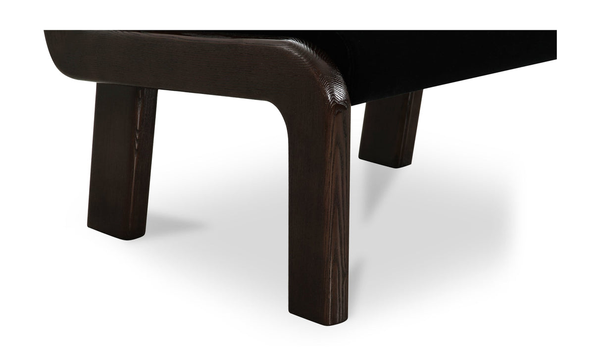 Edie Accent Chair Black Faux Mohair by Moe's Home at Eve Furniture