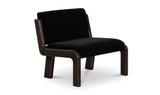 Edie Accent Chair Black Faux Mohair by Moe's Home at Eve Furniture