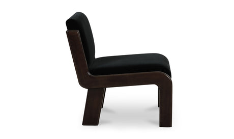 Edie Accent Chair Black Faux Mohair by Moe's Home at Eve Furniture