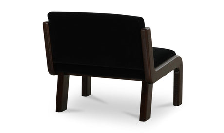 Edie Accent Chair Black Faux Mohair by Moe's Home at Eve Furniture