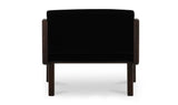 Edie Accent Chair Black Faux Mohair by Moe's Home at Eve Furniture