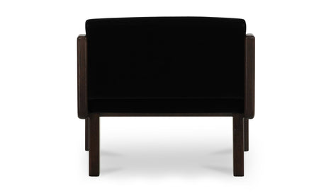Edie Accent Chair Black Faux Mohair by Moe's Home at Eve Furniture