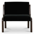 Edie Accent Chair Black Faux Mohair by Moe's Home at Eve Furniture