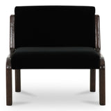 Edie Accent Chair Black Faux Mohair by Moe's Home at Eve Furniture