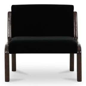 Edie Accent Chair Black Faux Mohair by Moe's Home at Eve Furniture