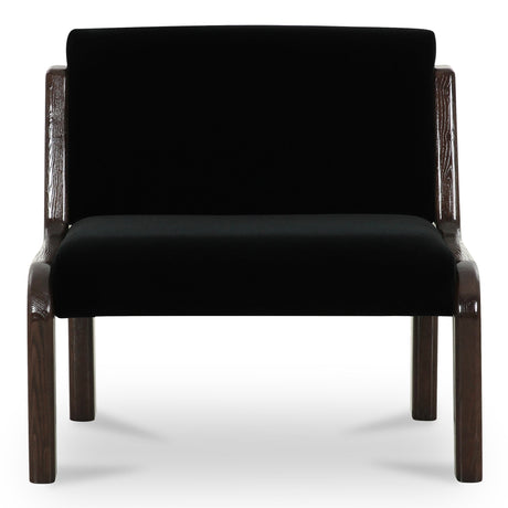 Edie Accent Chair Black Faux Mohair by Moe's Home at Eve Furniture